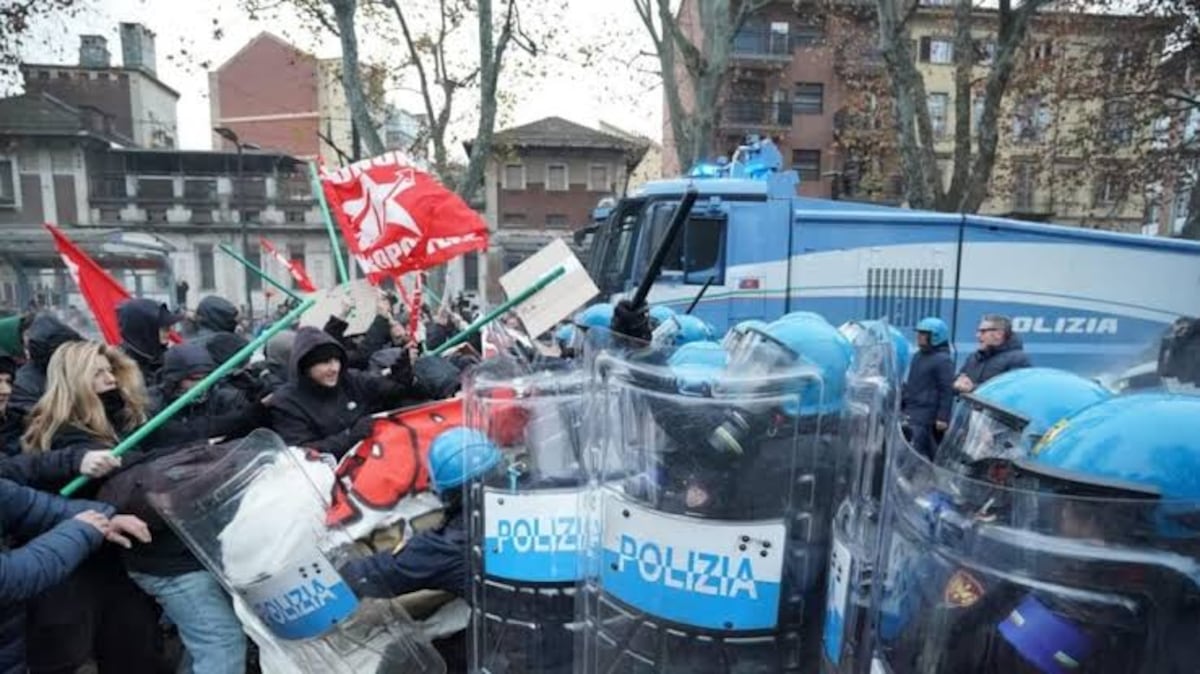 Turín se convierte en escenario de tensiones y disturbios después del dramático desalojo de un símbolo de la lucha social italiana
