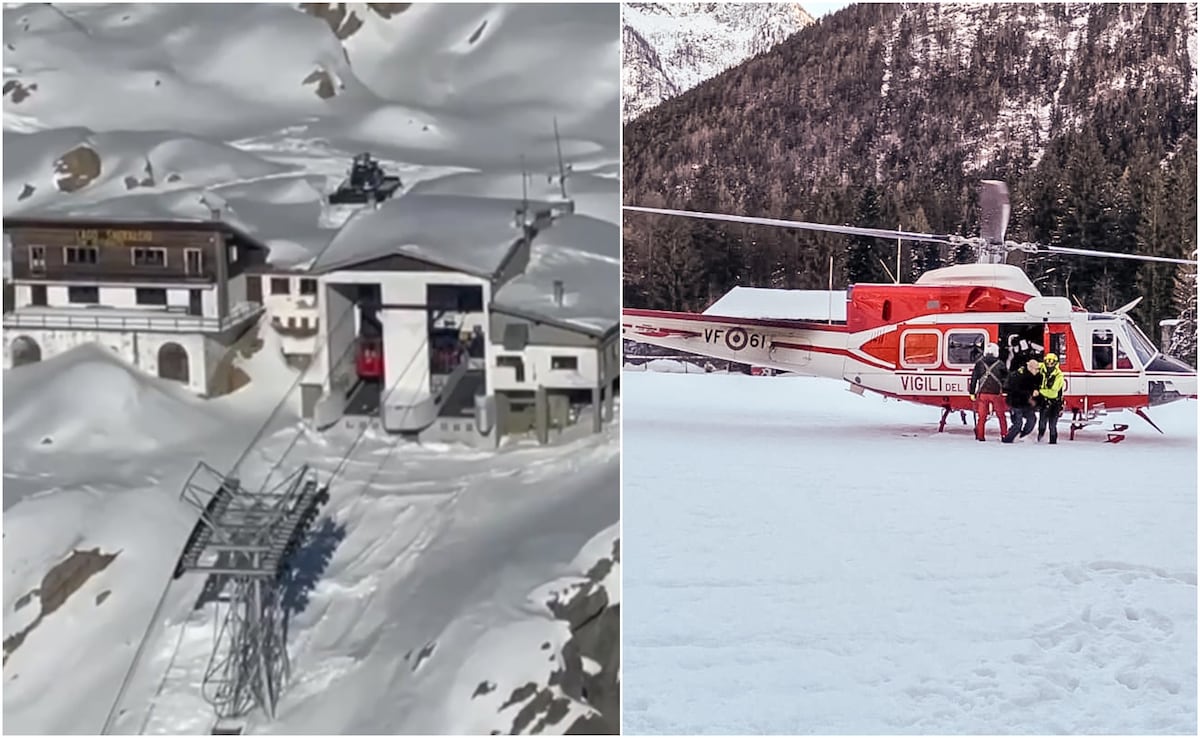 Desesperada situación en el corazón de los Alpes italianos: una tragedia al descubierto cuando el teleférico se rompe y más de cien personas quedan varadas en la cima del Monte Moro.