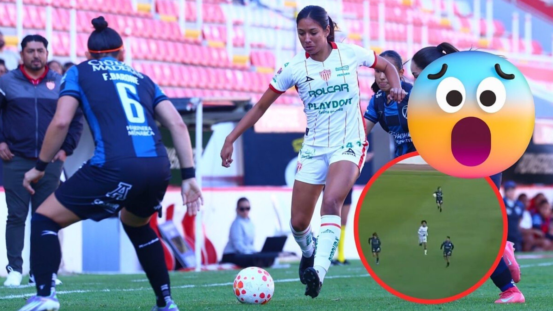 Necaxa vs Querétaro Femenil: Detonación causa pánico en jugadoras en pleno partido